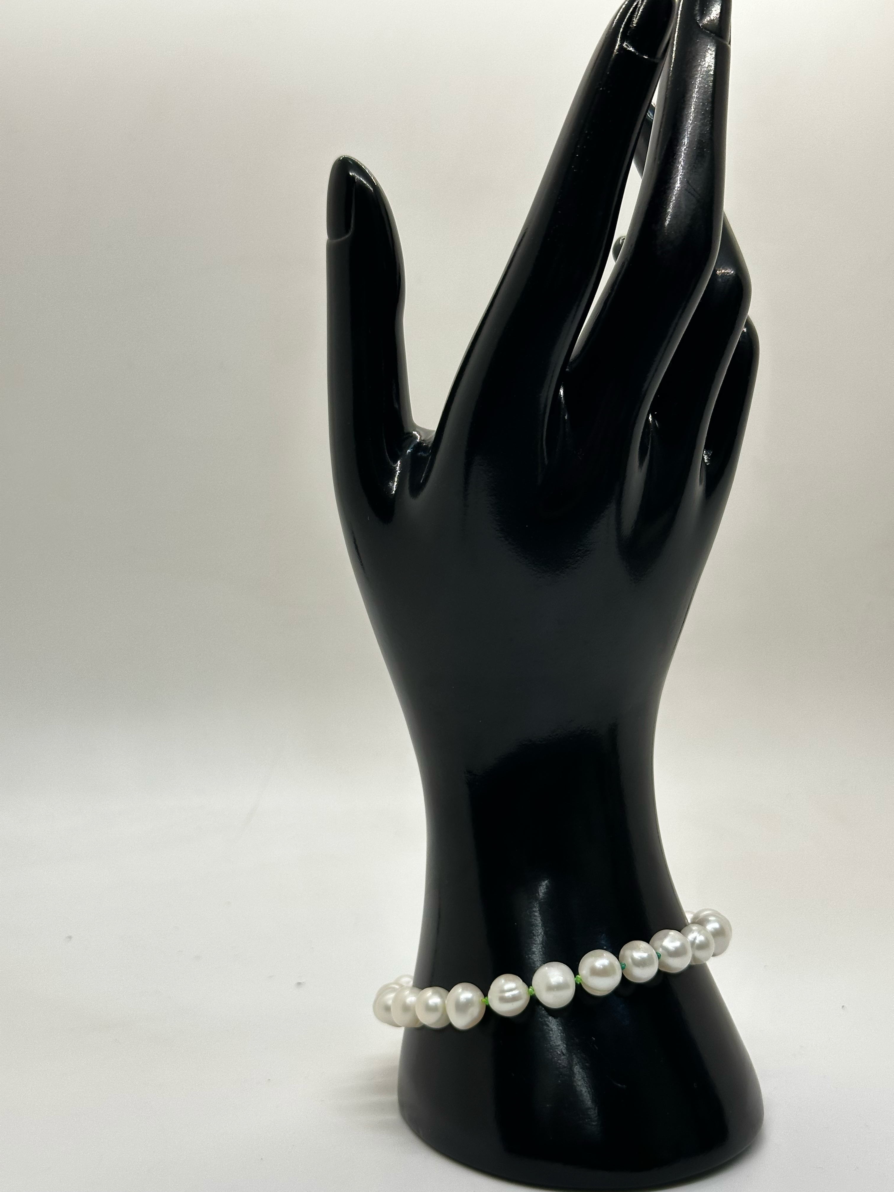 Knotted Rainbow Silk Pearl Bracelet