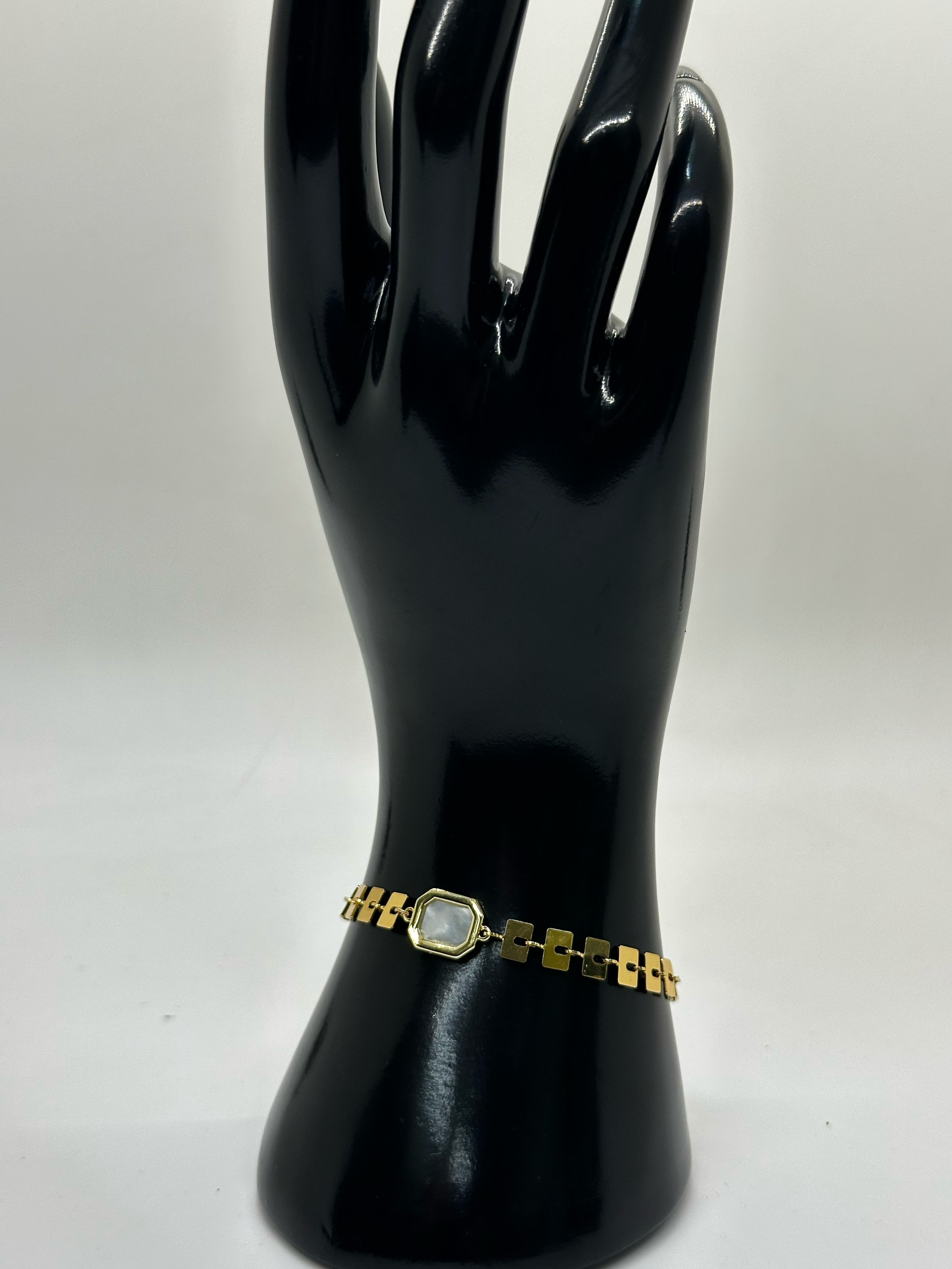 Mother of Pearl Track Bracelet