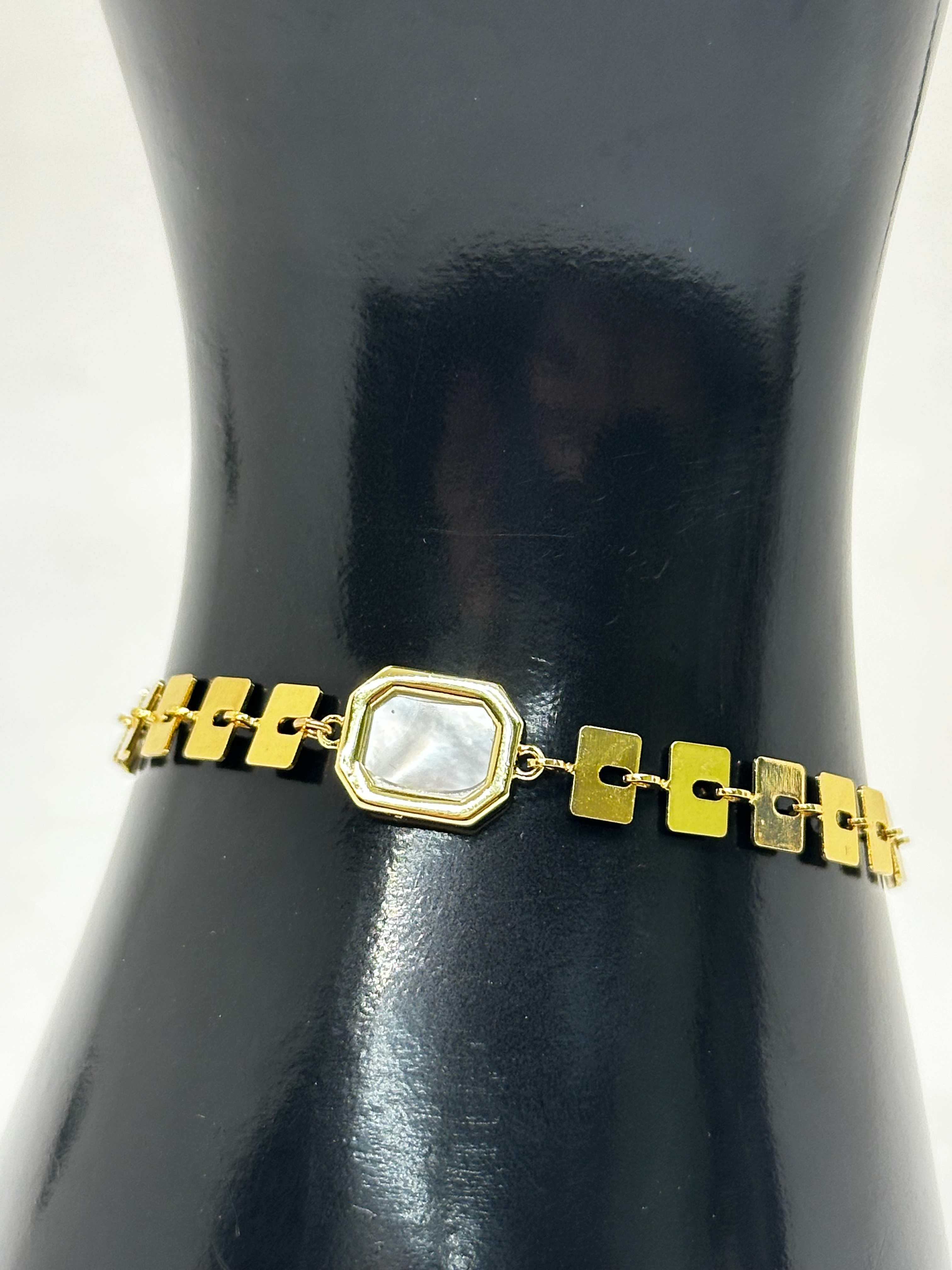 Mother of Pearl Track Bracelet