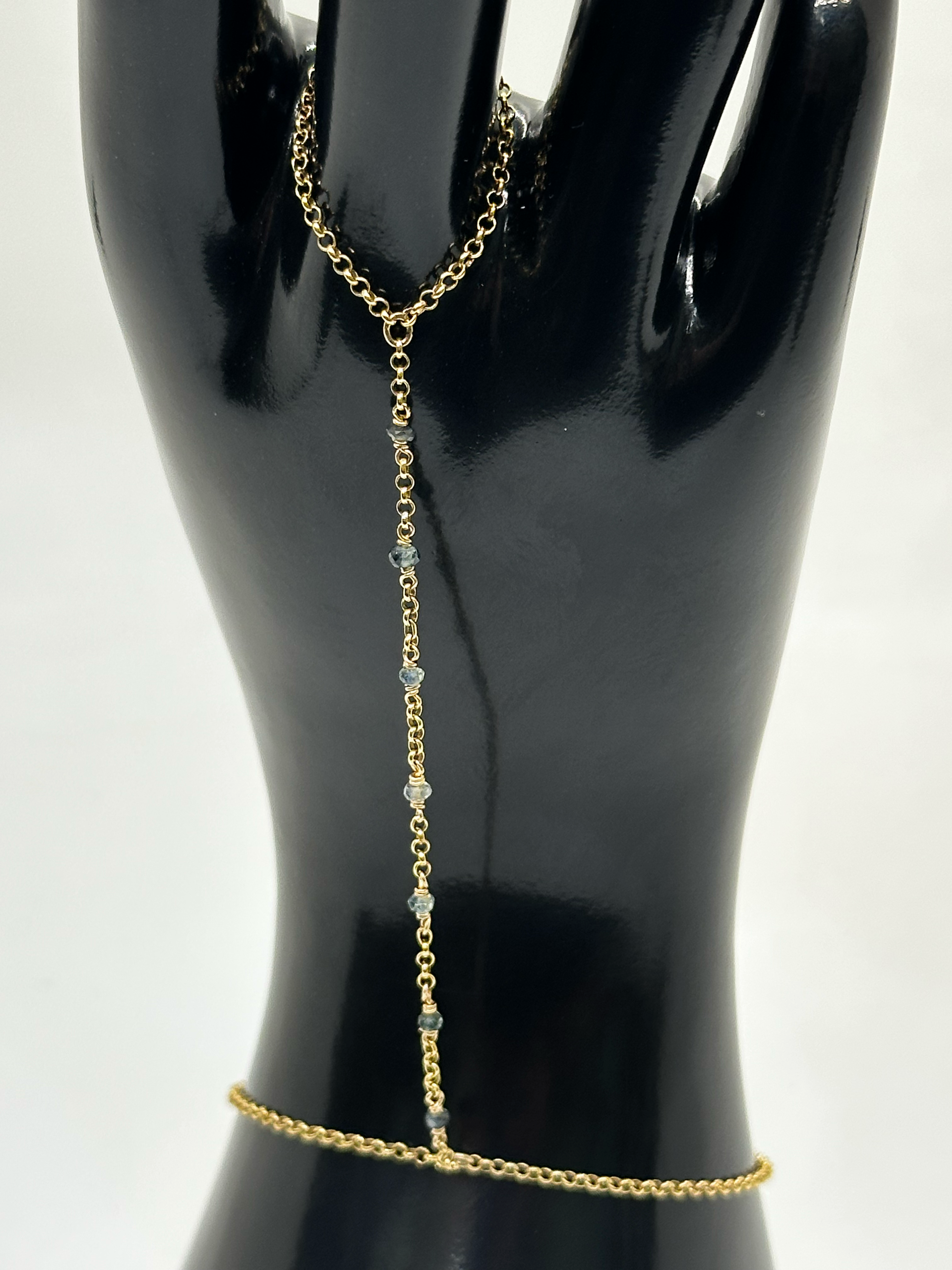 Ombre Blue Sapphire Hand Chain