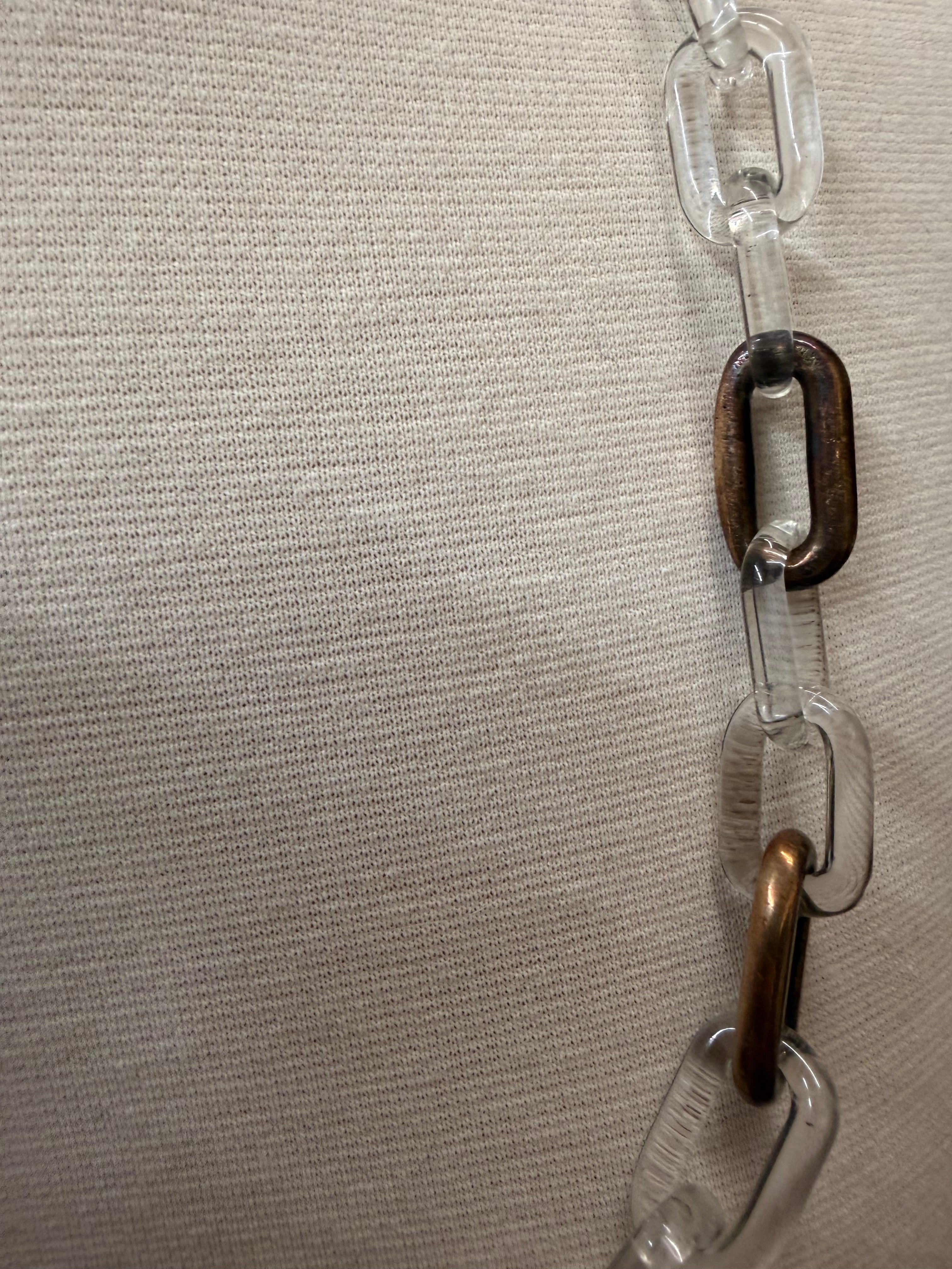 Glass Silver and Gold Chain