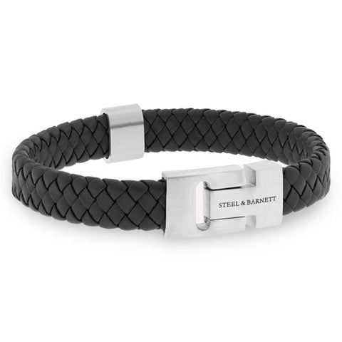 Harrison Nappa Leather Bracelet Black