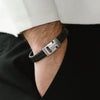 Harrison Nappa Leather Bracelet Black