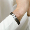 Harrison Nappa Leather Bracelet Dark Gray