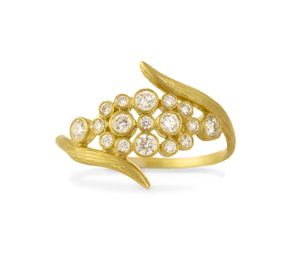 Vines Diamond Cluster Ring