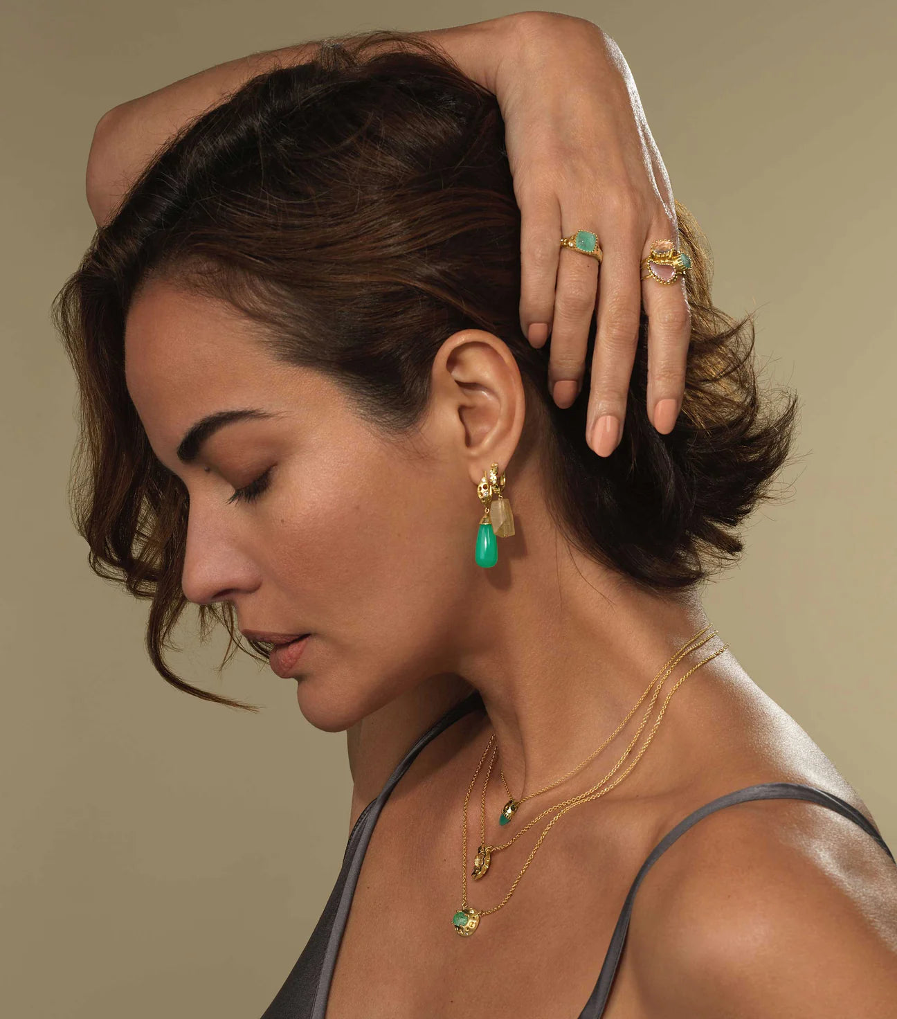 Sugarloaf Mint Pyramid Ring