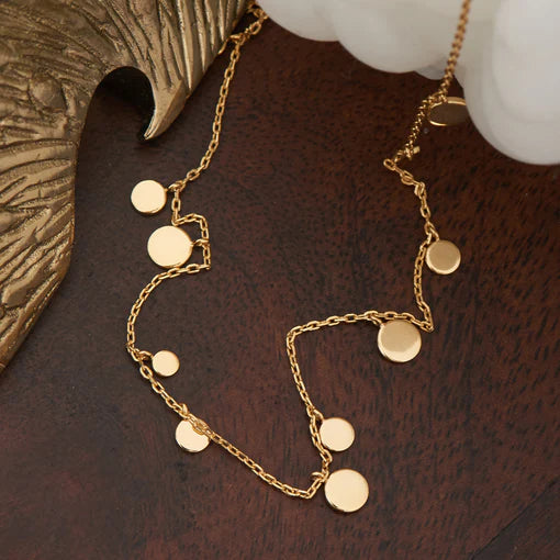 Geometry Mixed Disc Necklace