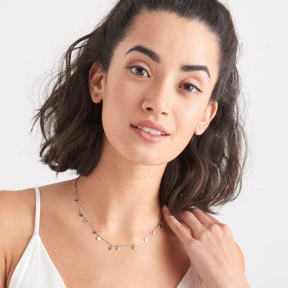 Geometry Mixed Disc Necklace