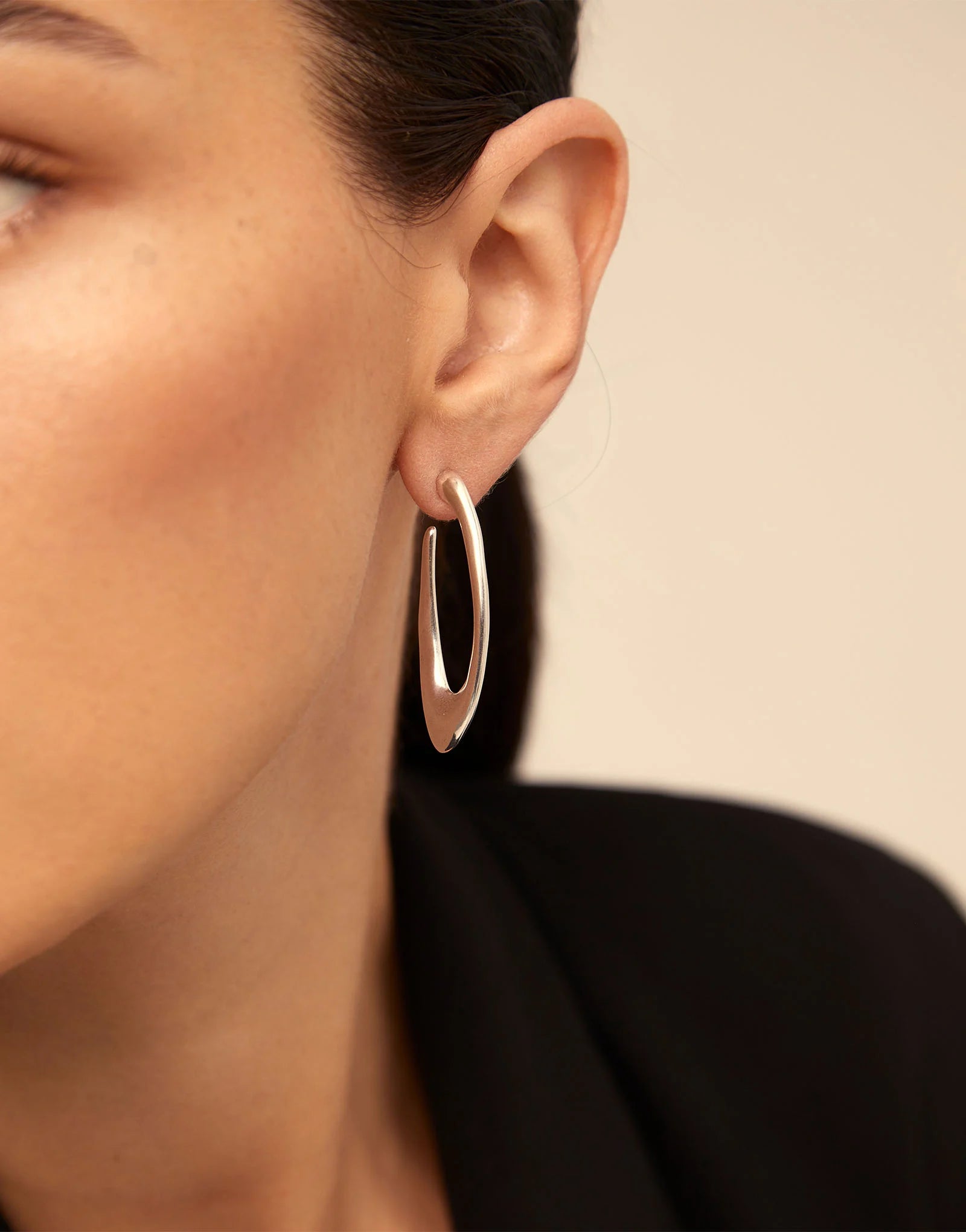 Oval Hoop Earrings