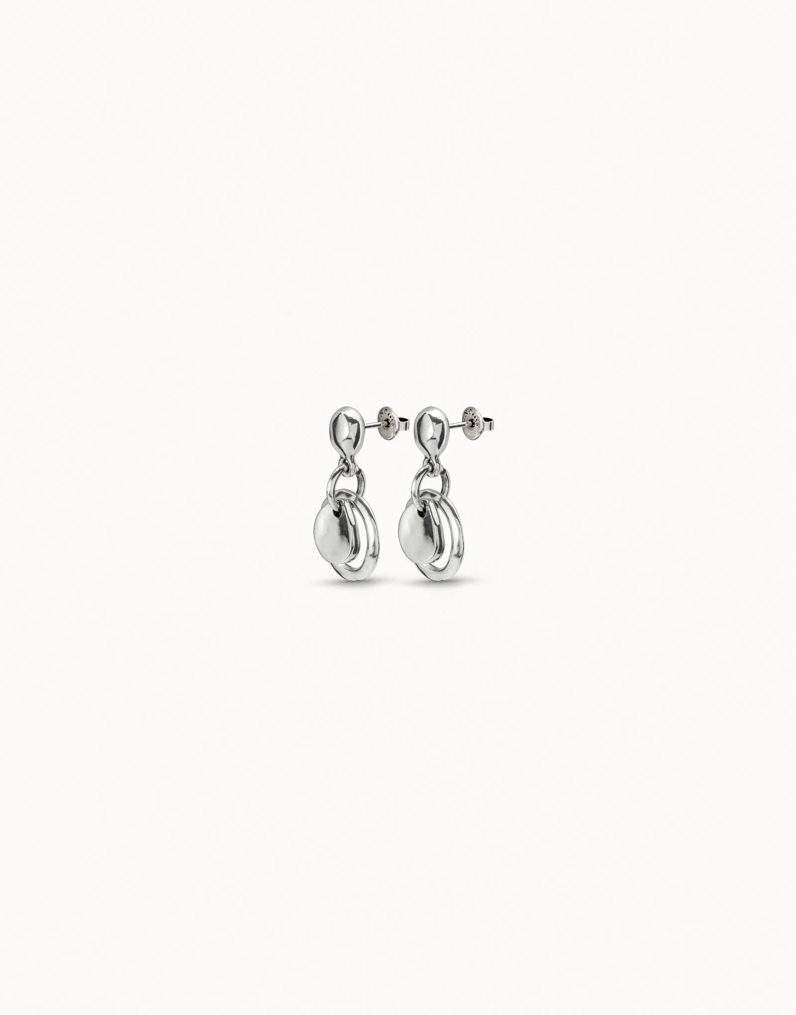 Circle drop earrings