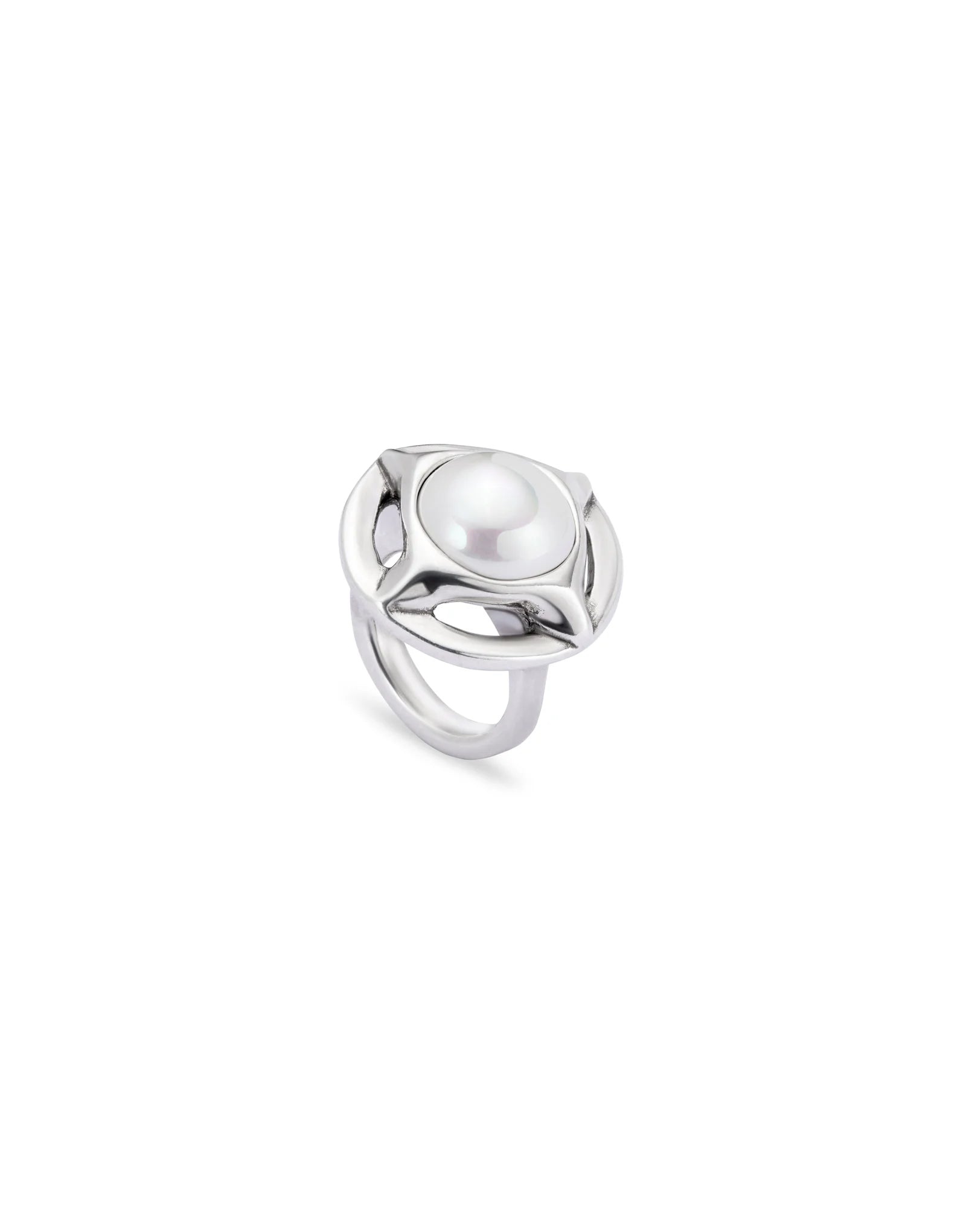 Single Shell Pearl Ring