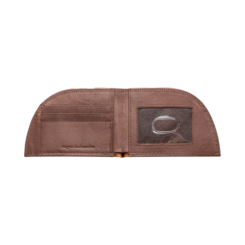 American Bison Leather Front Pocket Wallet - Brown