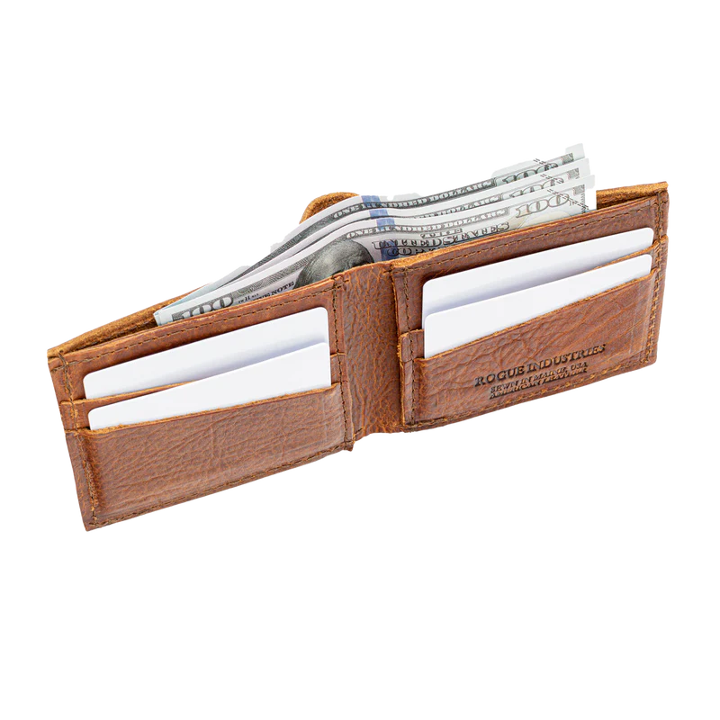 Heritage Wallet in Bison Leather - Bison Brown