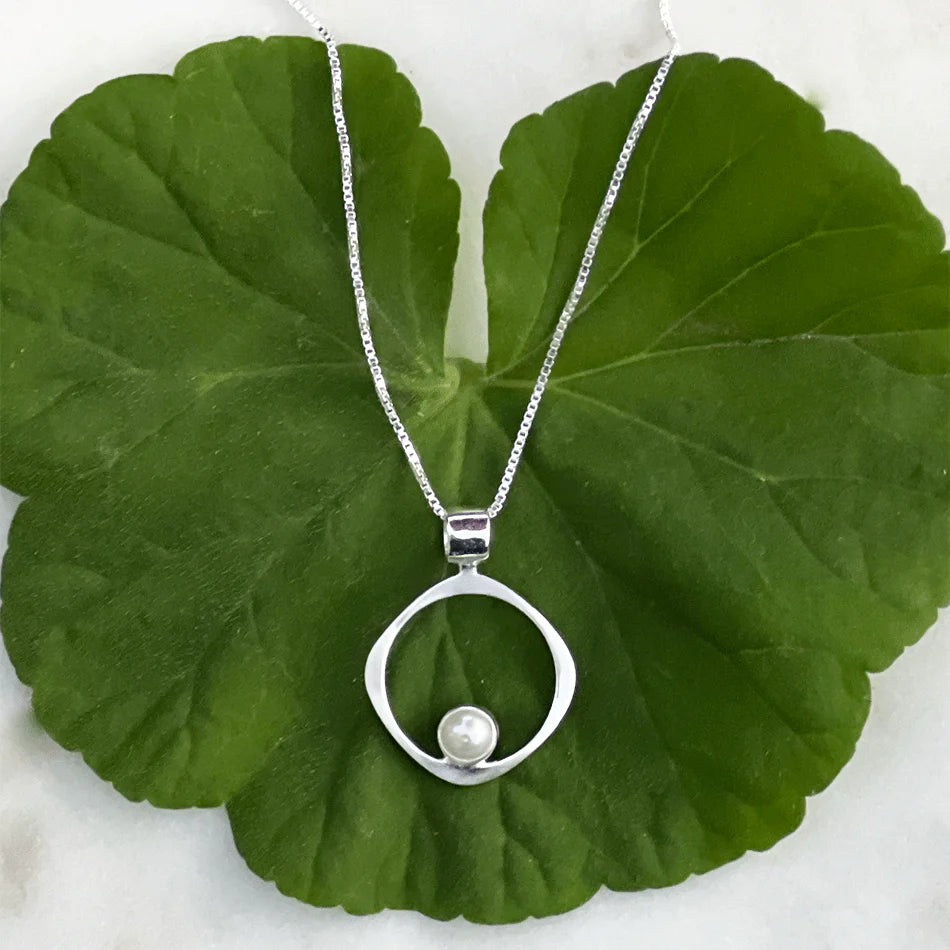 Wholeness Pearl Necklace - Sterling Silver