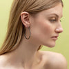 Beaded Sterling Silver Lluvia Hoop Earrings