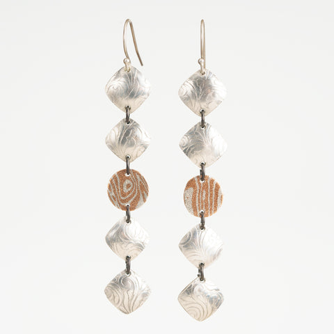 Mixed Metals Chandelier Earrings