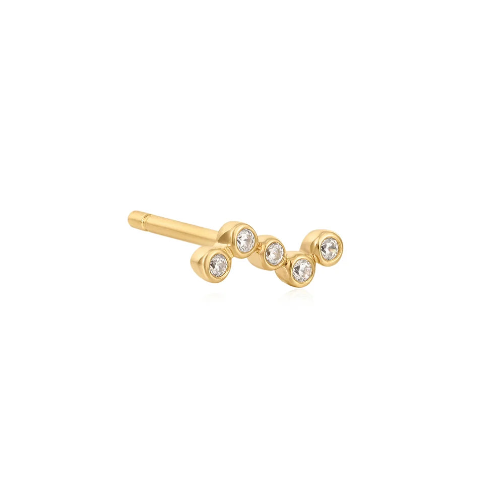 ELOISE | Natural Diamond Large Wave Stud Earrings