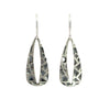 Crackle - Open Teardrop Dangle Earrings