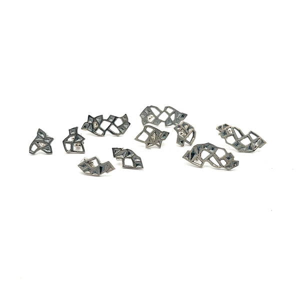 Crackle Earrings Random Cluster
