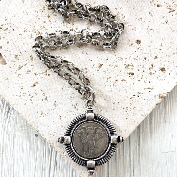 Elephant Coin Necklace