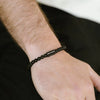 Natural Ned 6mm Round Gemstone Bracelet all Black in Onyx