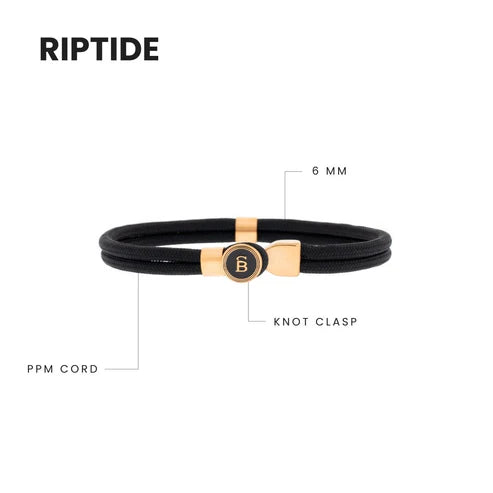 Riptide Rope Bracelet - Black