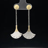 Fan gold/black Diamond Earrings