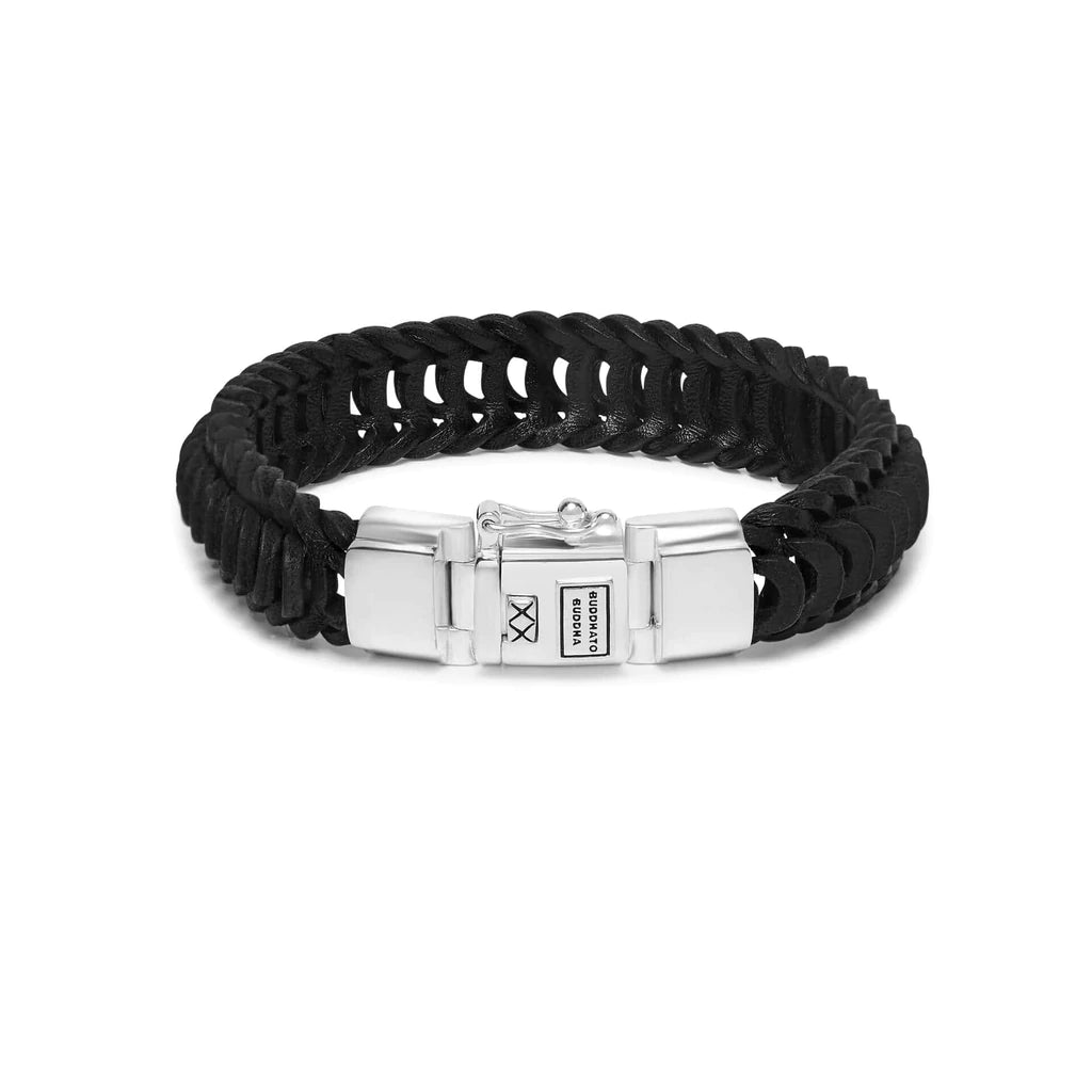 Lars Black Leather Bracelet