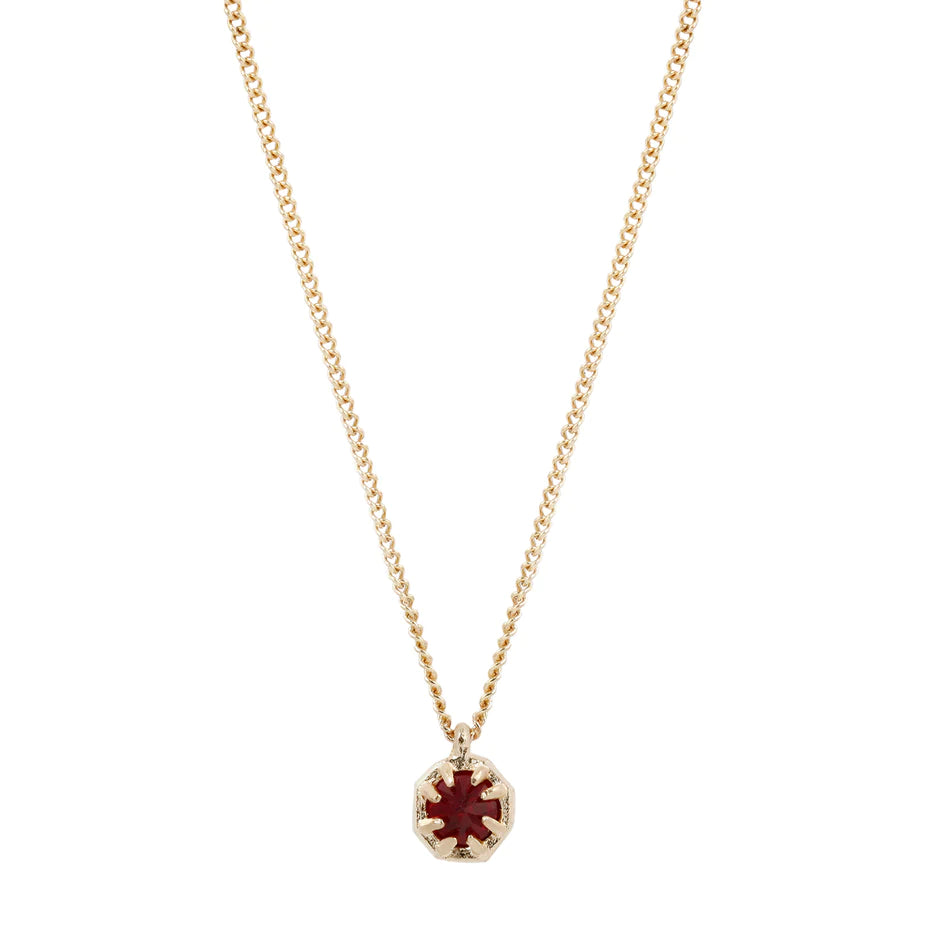 Small Ruby Octagon Necklace
