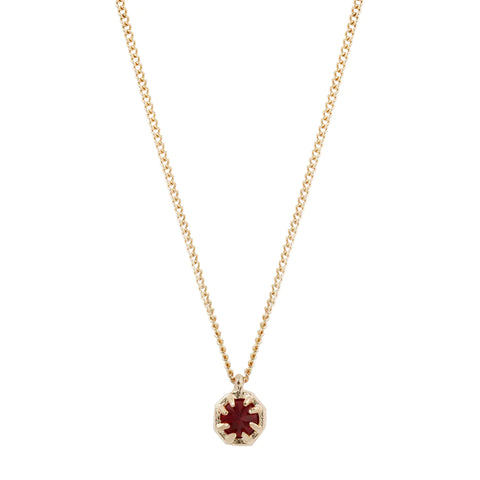 Small Ruby Octagon Necklace
