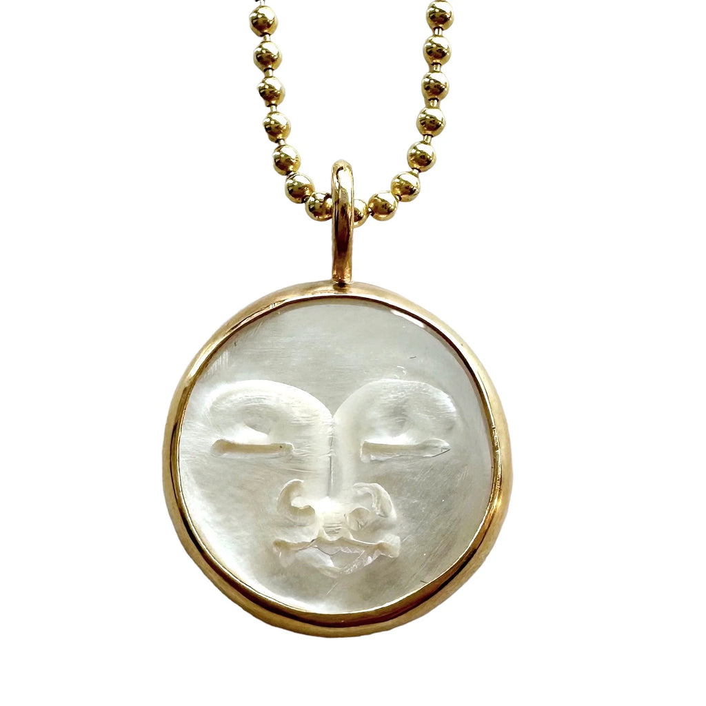 Moon Face Charm Necklace