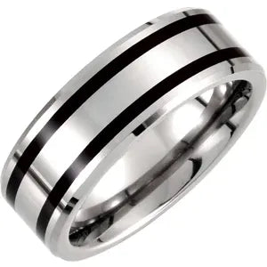 Tungsten and Enamel Band