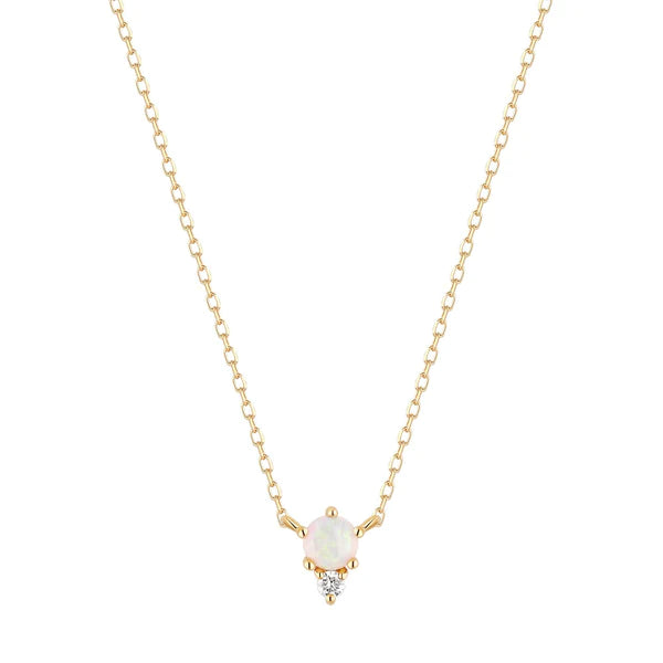 Zena - Opal and Diamond Necklace