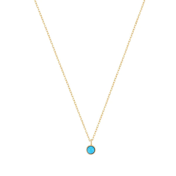 Maria - Turquoise Solitaire Necklace