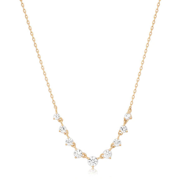 Rosamund | Rose Cut White Sapphire Necklace