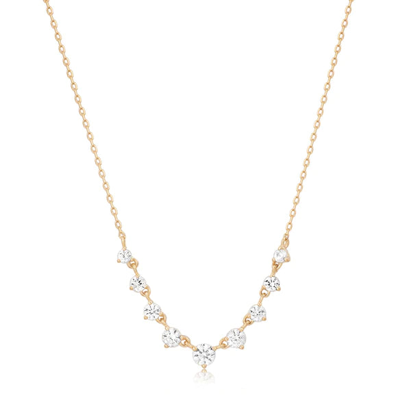 Rosamund | Rose Cut White Sapphire Necklace