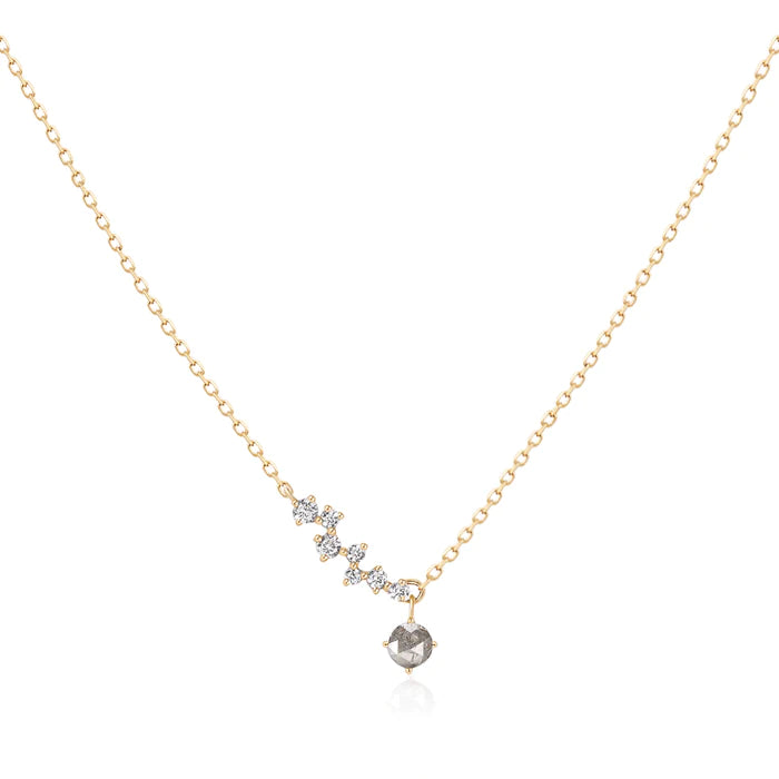 GENISIS | Grey Diamond and White Sapphire Constellation Necklace
