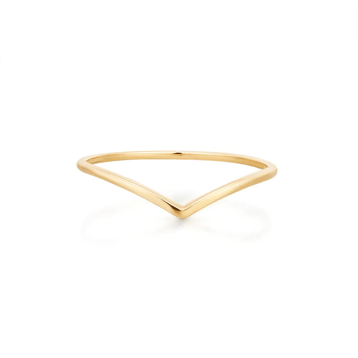 Vee | Gold Wishbone Ring