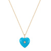 Neela - Turquoise & Diamond Reversible Heart