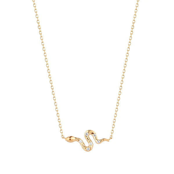 Nefertiti | Diamond Snake Necklace