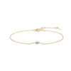 Azure - Aquamarine or Amethyst Baguette Bracelet
