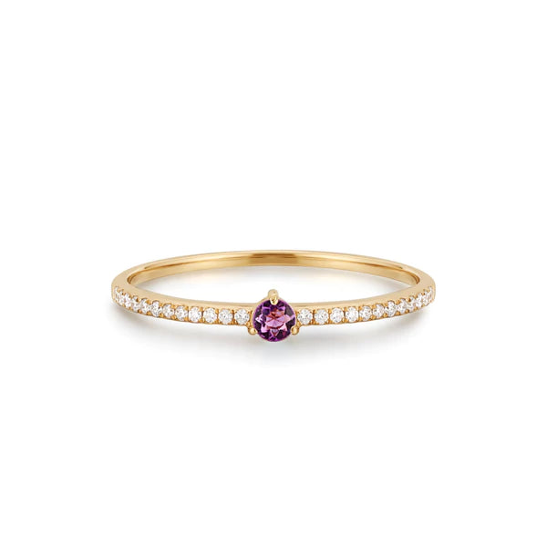 Giselle - Amethyst and Diamond Ring