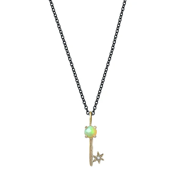 Opal Key Necklace