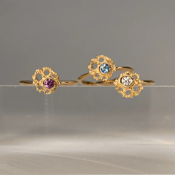 Aquamarine Fan Ring