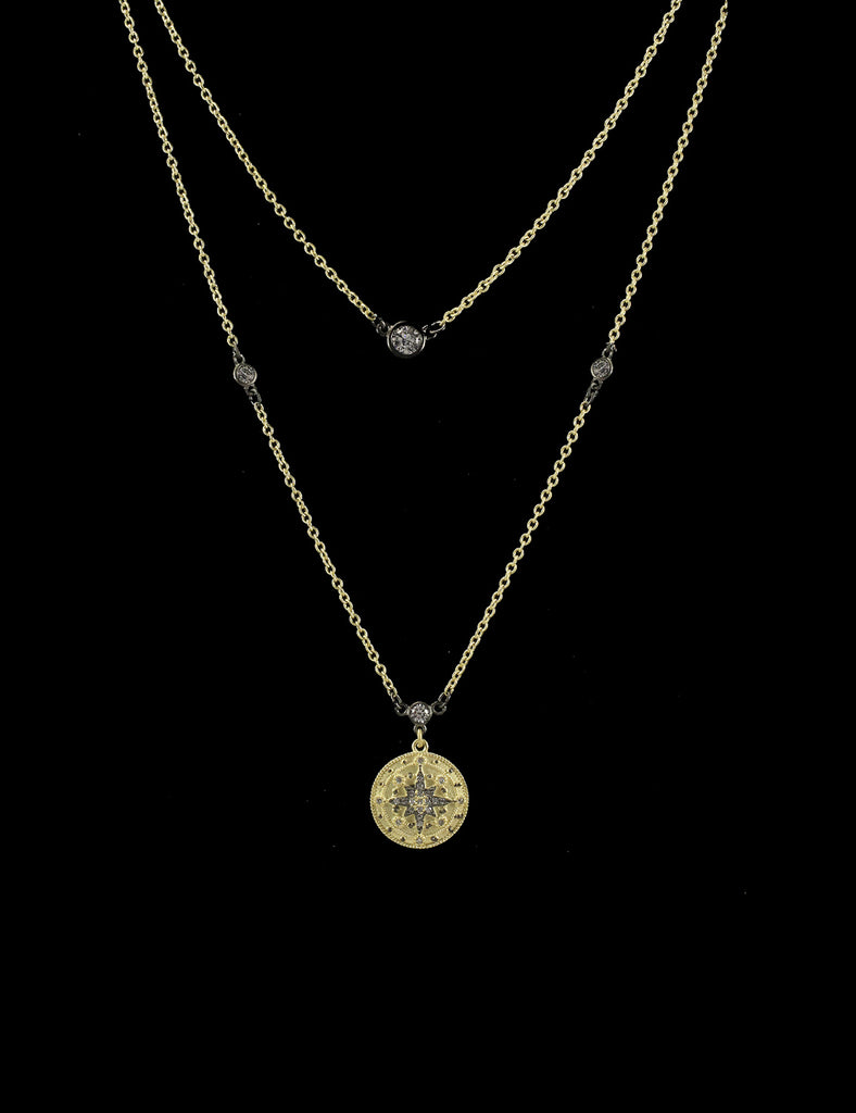 Gold and Crystal Starburst Necklace
