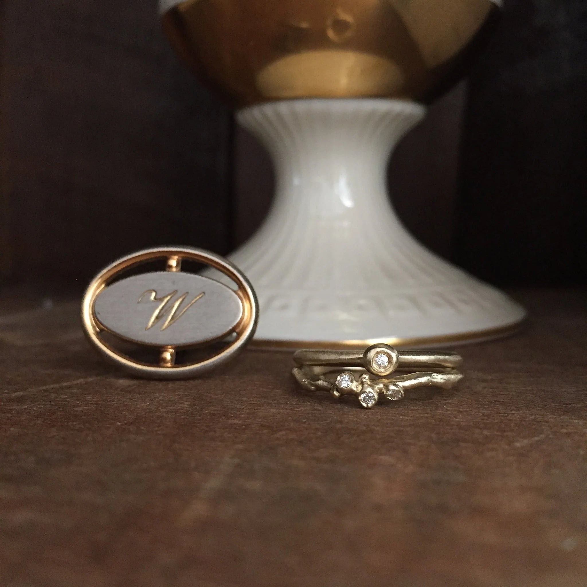 Small Pod Gold Ring
