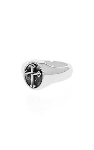 Traditional Cross Signet Ring