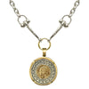 Gold Wilhelmina Crystal Bezel Horsebit Necklace
