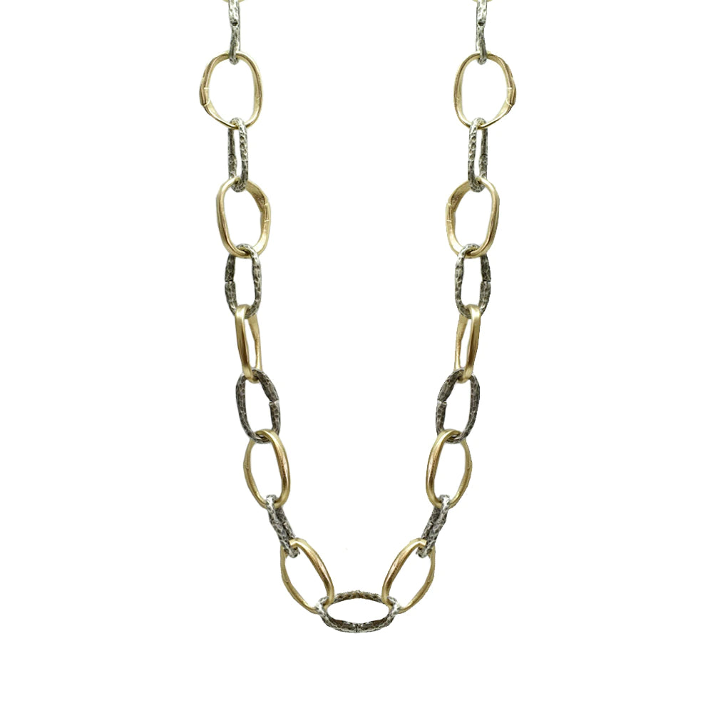 Two Tone Loop Link Necklace