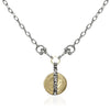 Silver Mini Crystal Bar & Wilhelmina Coin Horsebit Necklace